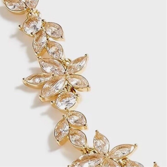 NWT J.Crew Gold Leaves N Floral Necklace - Picture 6 of 6